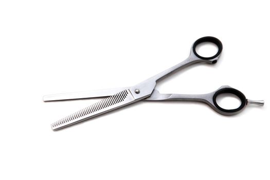 special effileer scissors for hairstyling on white background