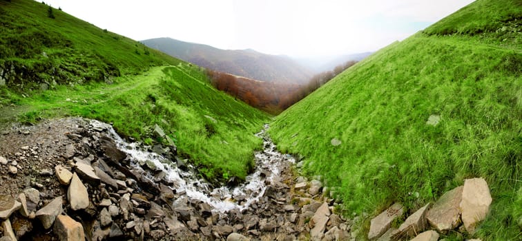Stock photo: an image of bright green hills