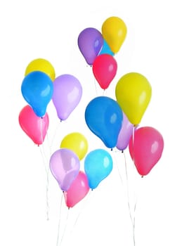 An image of a group of balloons of different colours