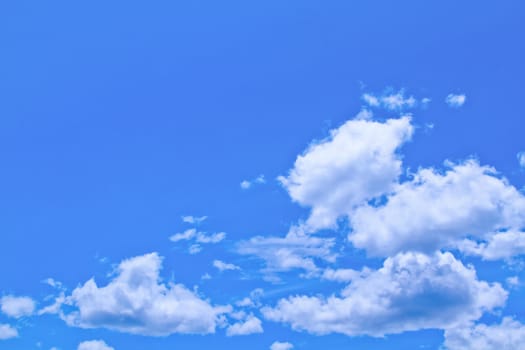 Blue sky and white clouds for background