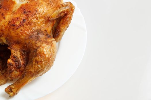 Roasted Chicken isolated on a white background