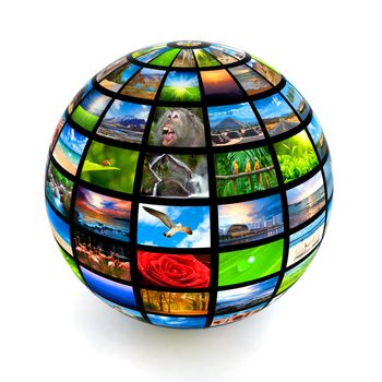 Picture globe isolated