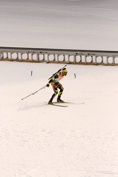 Simon Fourcade in the pursuit race at the Biathlon World Championships 2012