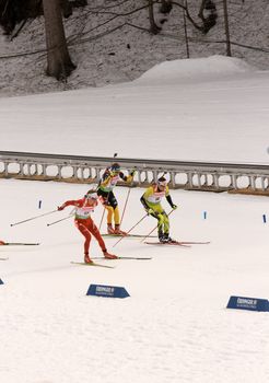 the pursuit race at the Biathlon World Championships 2012 with Ruhpolding