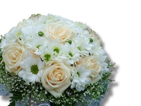 The beautiful isolated wedding bouquet