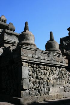 Part of architecture in Borobudur, Indonesia