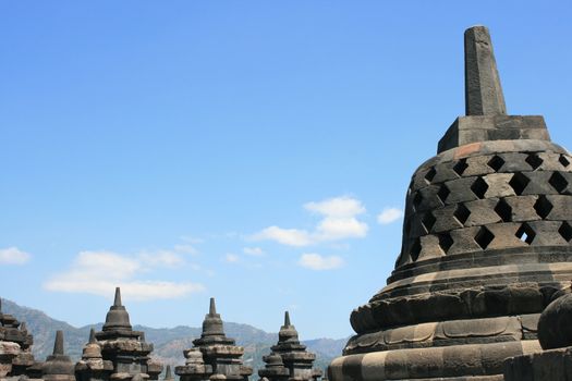 Part of architecture in Borobudur, Indonesia