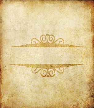 old grunge paper background with label vintage