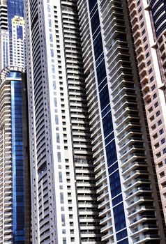 Dubai Marina, United Arab Emriates, Dubai city, closeup and details