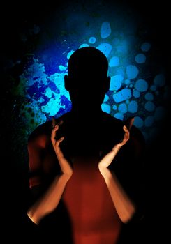 Evil figure that is hiding in the shadows will ill intent.
 