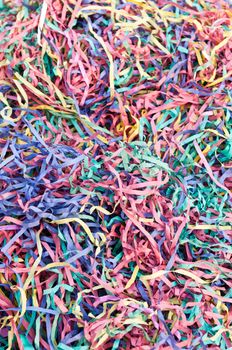 colorful streamers as a background or texture (shallow DOF background)