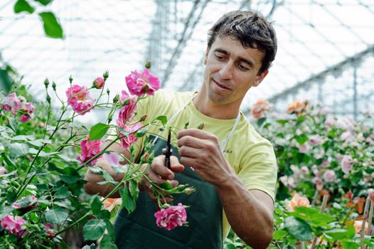 An image of a young worker in a rosary