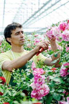 An image of a young worker in a rosary