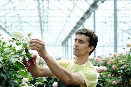 An image of a young worker in a rosary