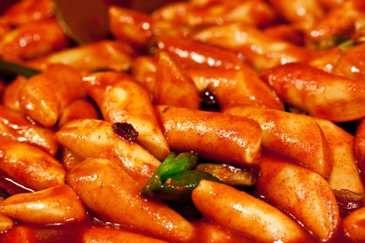 Tteokbokki (korean traditional rice dish)