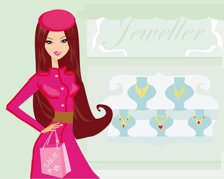 Girl and jewellerys