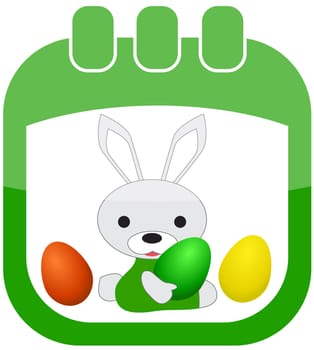 icon of Easter as a calendar vector illustration