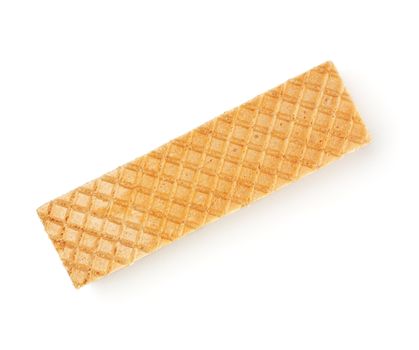 crisp waffle isolated on white background