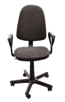 black office chair isolated on white background