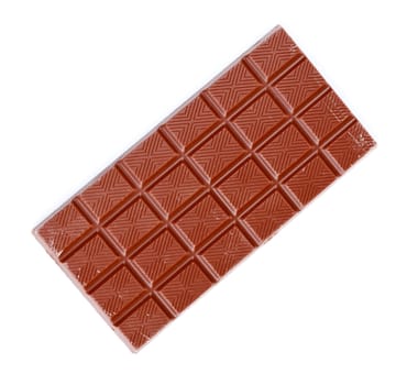 milk chocolate bar isolated on white background