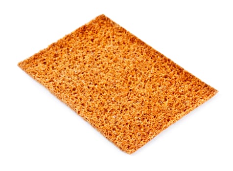 rye crisp cracker isolated on white background