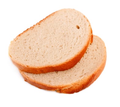 Fresh sliced bread isolated on a white background