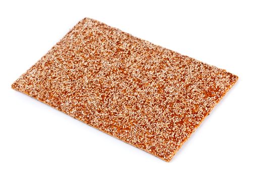 rye crisp cracker isolated on white background