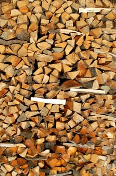 An image of stack of wirewood