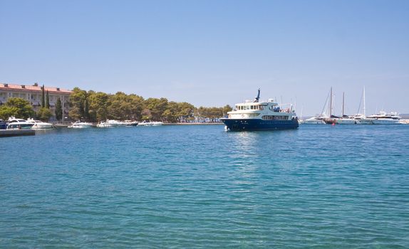 Yacht port. Large island of Brijuni. Croatia