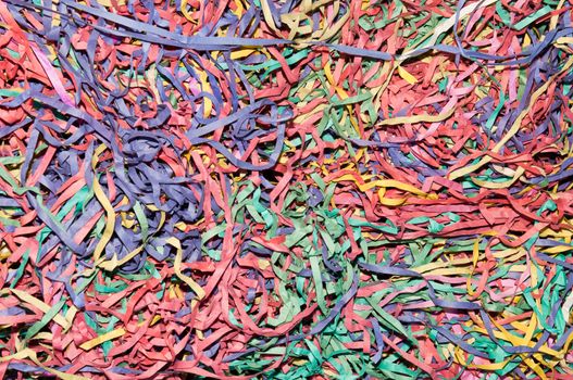 colorful streamers as a background or texture