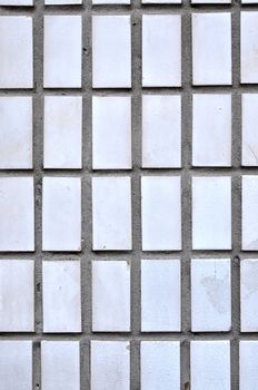 white ceramic mosaic wall tile as textural background