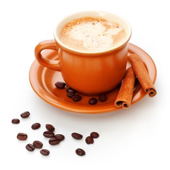 fresh coffee cup isolated on white background