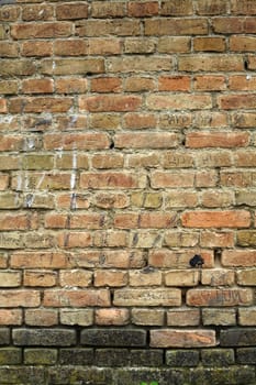 The image of an orange brick wall