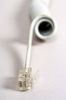 An image of connection cable on neutral background