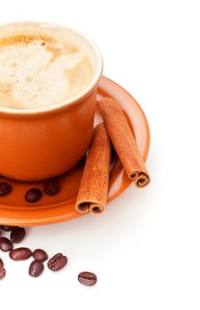 fresh coffee cup isolated on white background