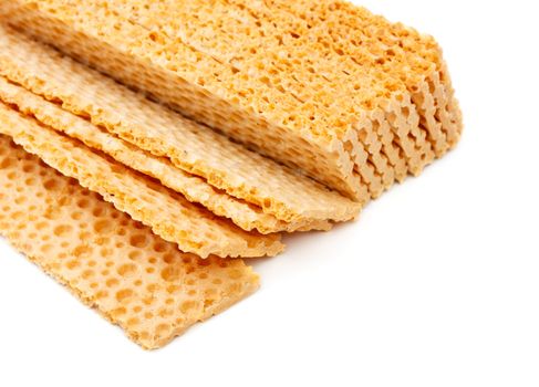 healty crunchy crackers isolated on white background