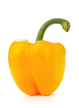 fresh yellow paprika isolated on white background