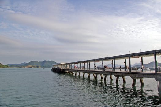 Sai Kung pier in Hong Kong