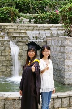 Asian girl graduation