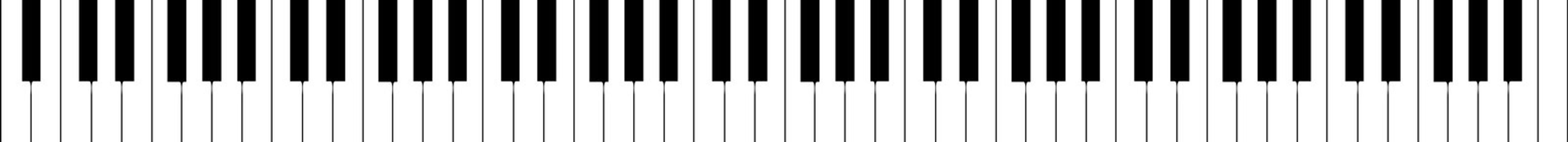 piano keyboard silhouette - isolated vector illustration