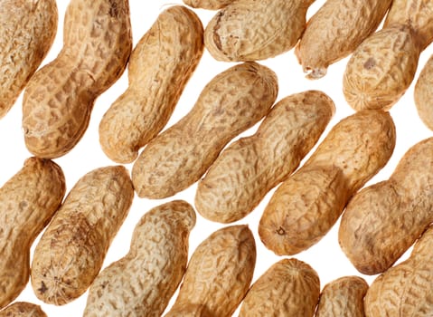 peanuts in shell isolated on white background