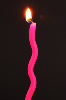 pink wavy candle