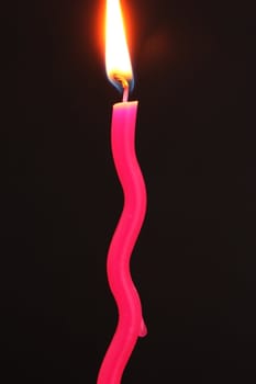 pink wavy candle