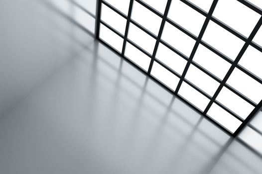 Light window and wall as a futuristic background