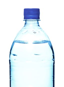 bottle of mineral water isolated on white