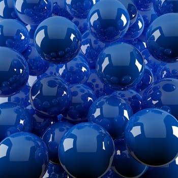 dark blue spheres in the form of the background image