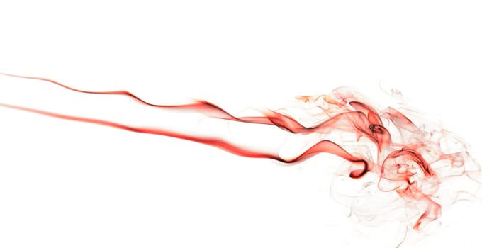 red abstract smoke pattern on a white background