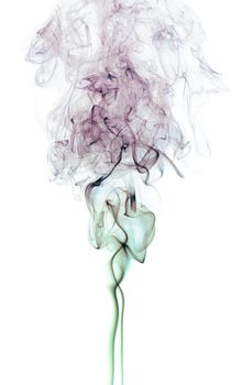 color abstract smoke pattern on a white background