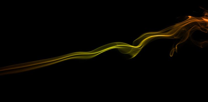 color abstract smoke pattern on a black background