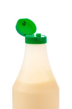 bottle of mayonnaise isolated on white background